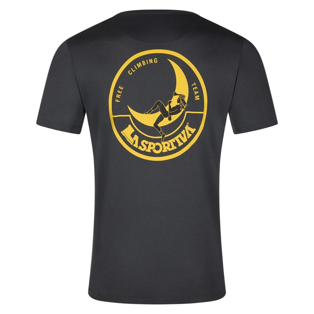 La Sportiva Climbing on the Moon T-Shirt Carbon/Yellow