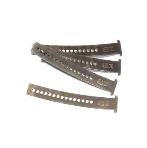 4 Grivel Crampon Flex Bars shown side by side, in gun-metal colour