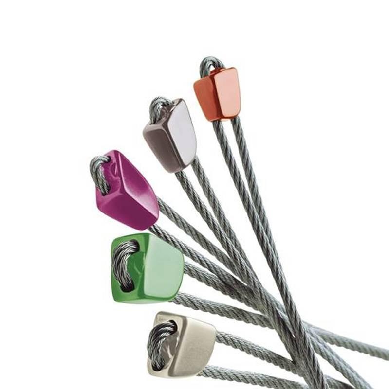 DMM Peenut climbing nut set sizes 1 - 5, shown fanned out together
