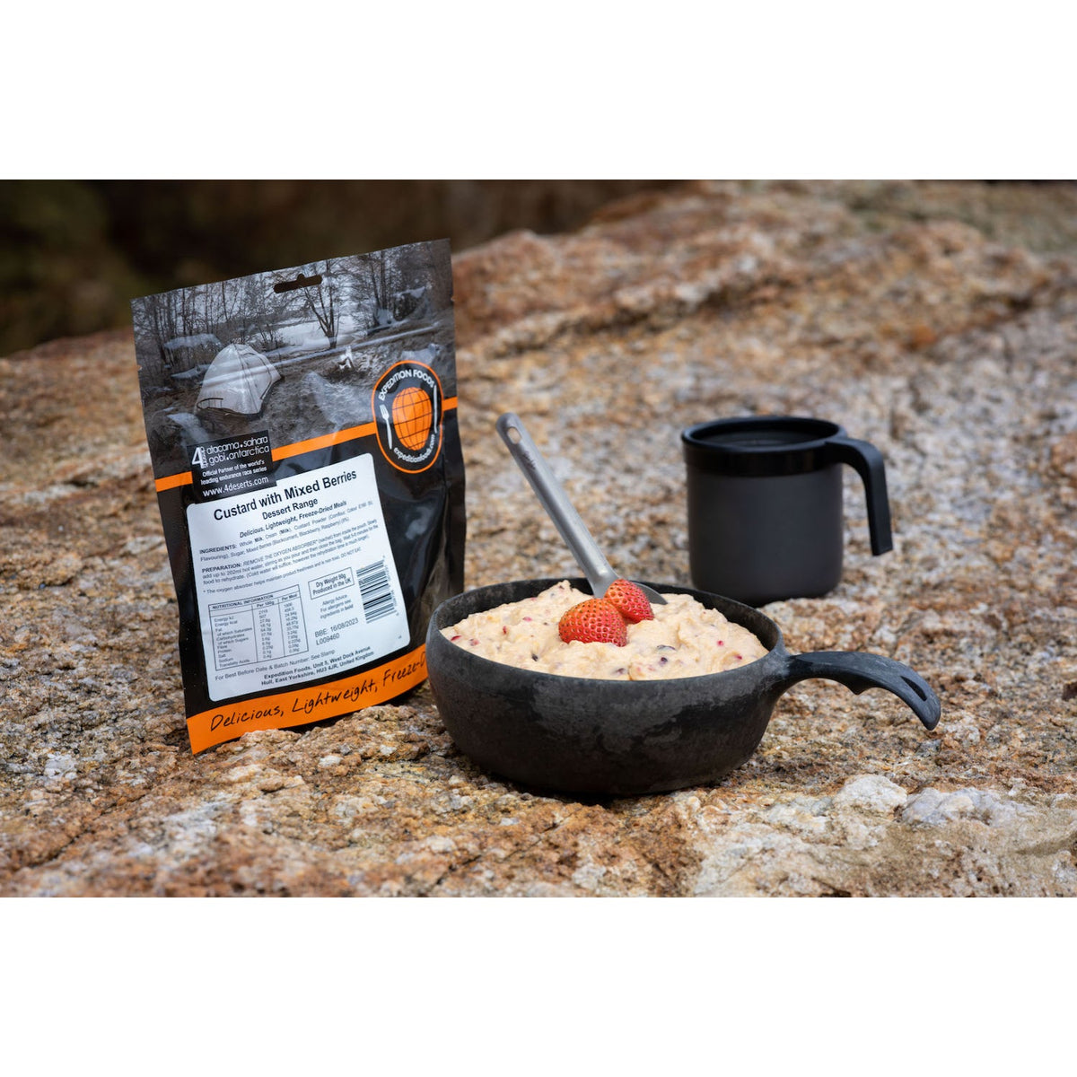 Expedition Foods Custard with Mixed Berries in packet