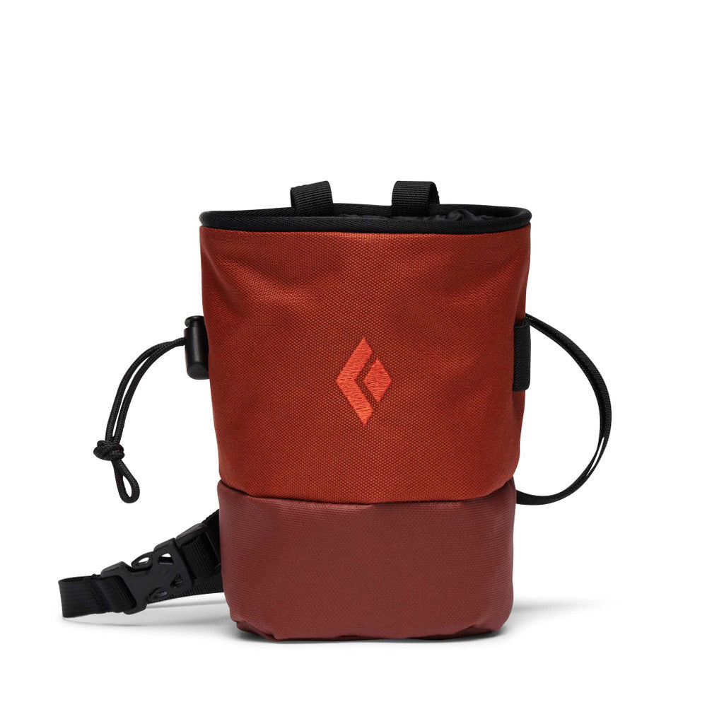 Black Diamond Mojo Zip Chalk Bag in burnt sienna colour