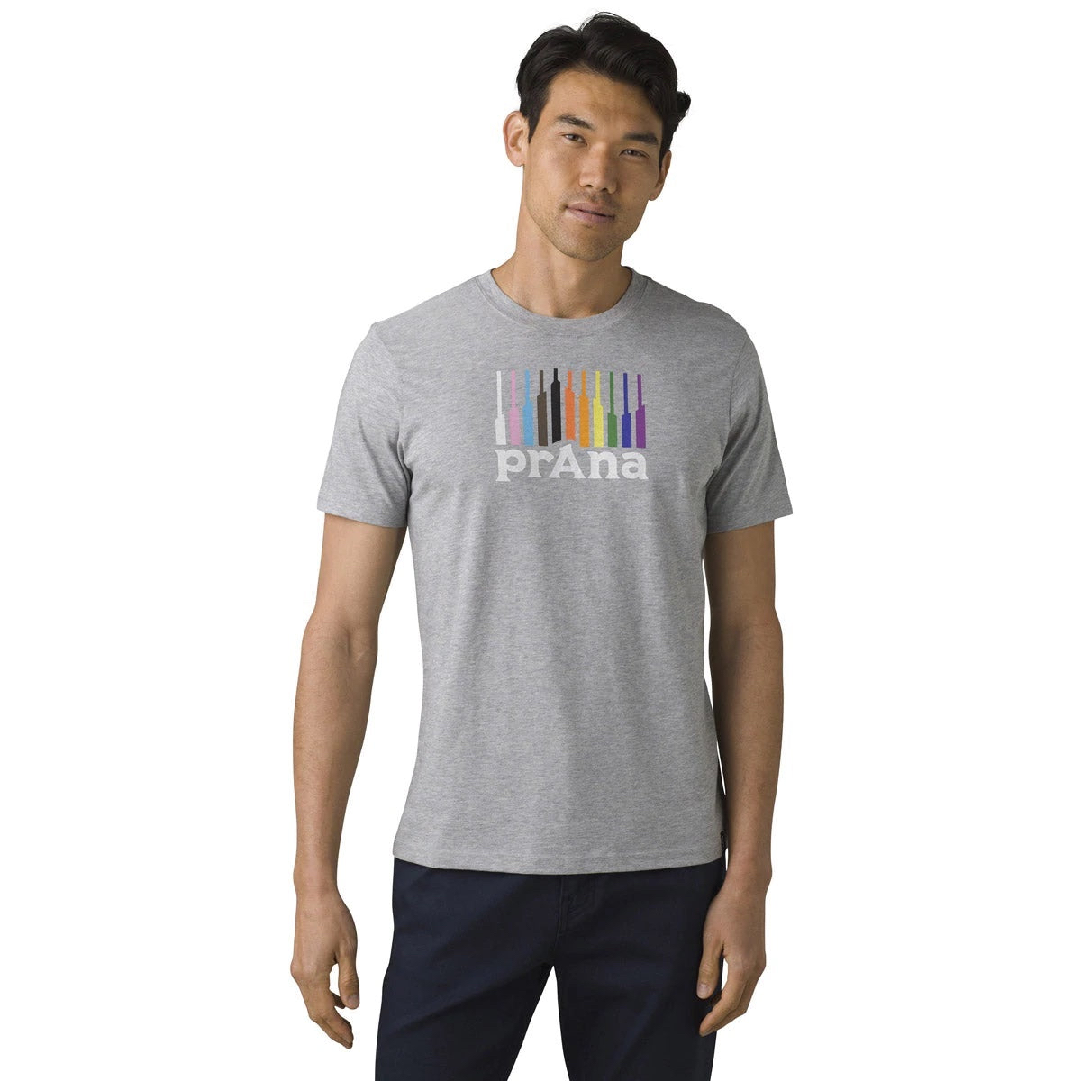 Prana PRIDE MOUNTAIN SS TEE - S - Heather Grey