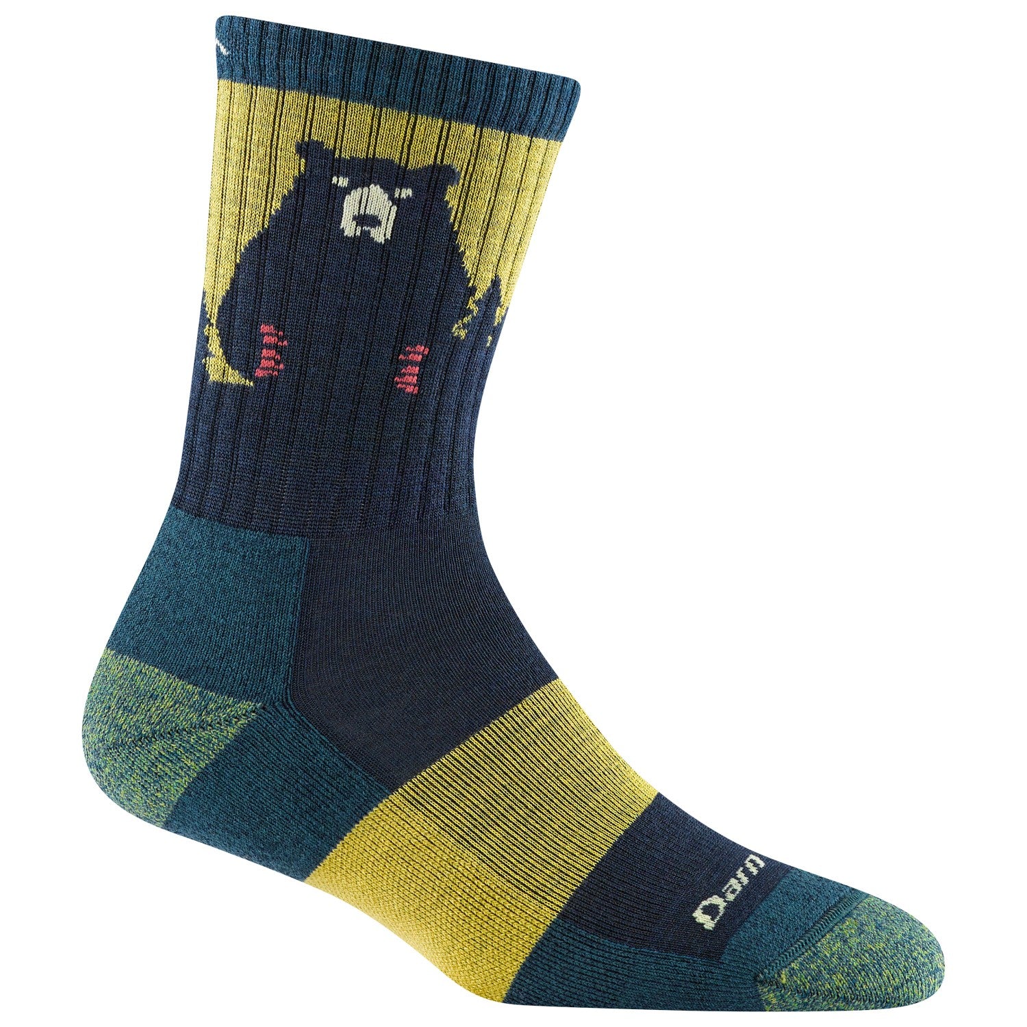 Darn Tough Womens Bear Town Micro Crew Lightweight Hiking Sock Dark Teal S
