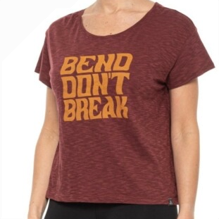 Prana Chez Tee Women's Large Spiced Wine Bend