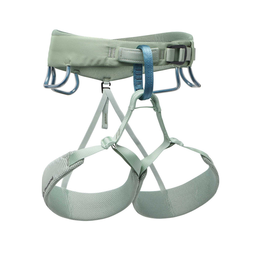 Black Diamond Momentum Harness - Womens in sage green