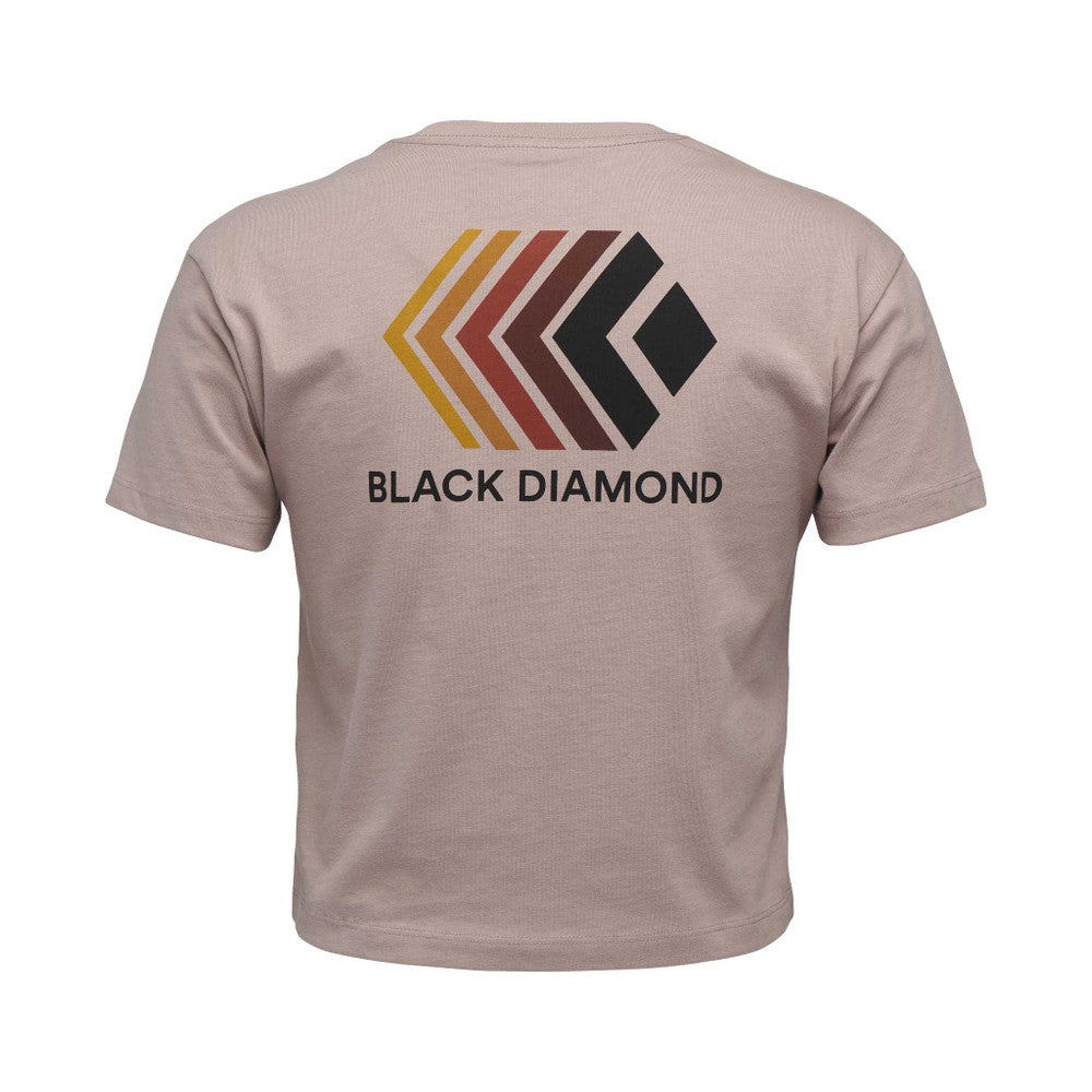 Black Diamond Faded Crop Tee - Women&#39;s in pale mauve