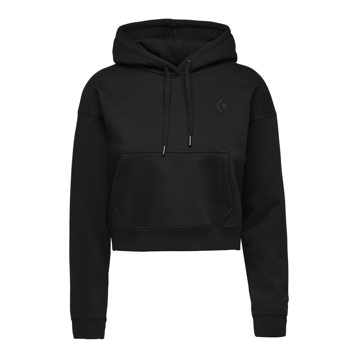 Black Diamond W CROP PULLOVER HOODY Sample S24 - Size Small - BLACK