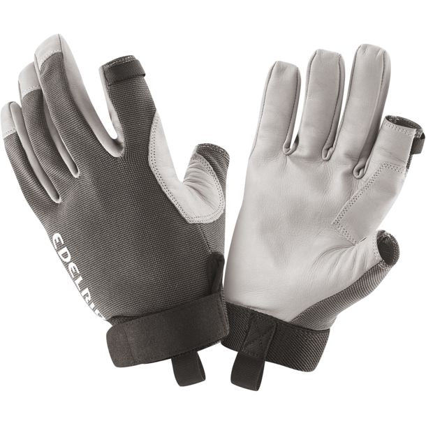 Pair of Edelrid Work Gloves closed showing front and back sides
