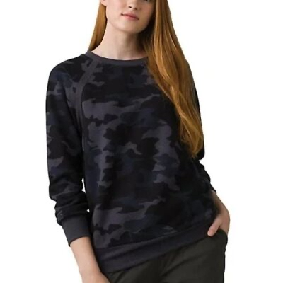 Prana COZY UP SWEAT SHIRT - Womens S - Nautical Camo
