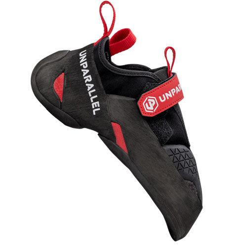Unparallel Flagship Pro climbing shoes in red and black