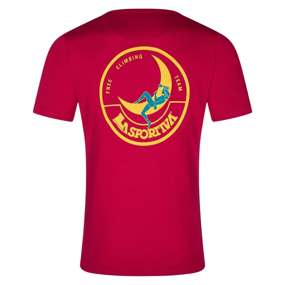 La Sportiva Climbing on the Moon T-Shirt Fuschia/Yellow