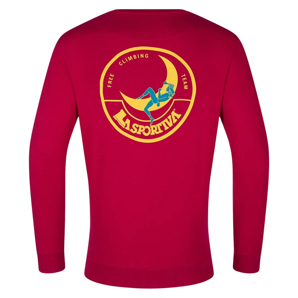 La Sportiva Climbing on the Moon Sweatshirt Fuschia/Yellow