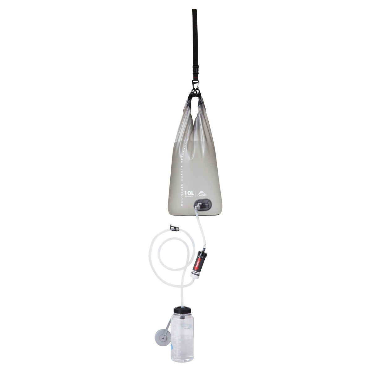 MSR AutoFlow XL Gravity Filter 10L shown hanging