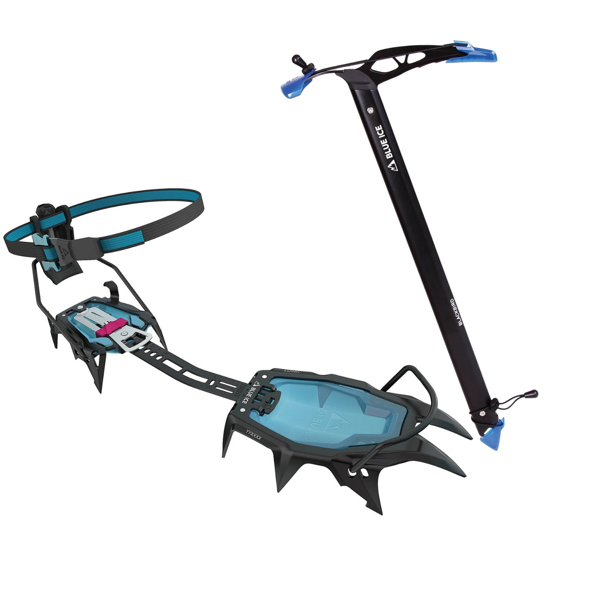 Blue Ice Griffin 12 Crampon & Blackbird Ice Axe Bundle