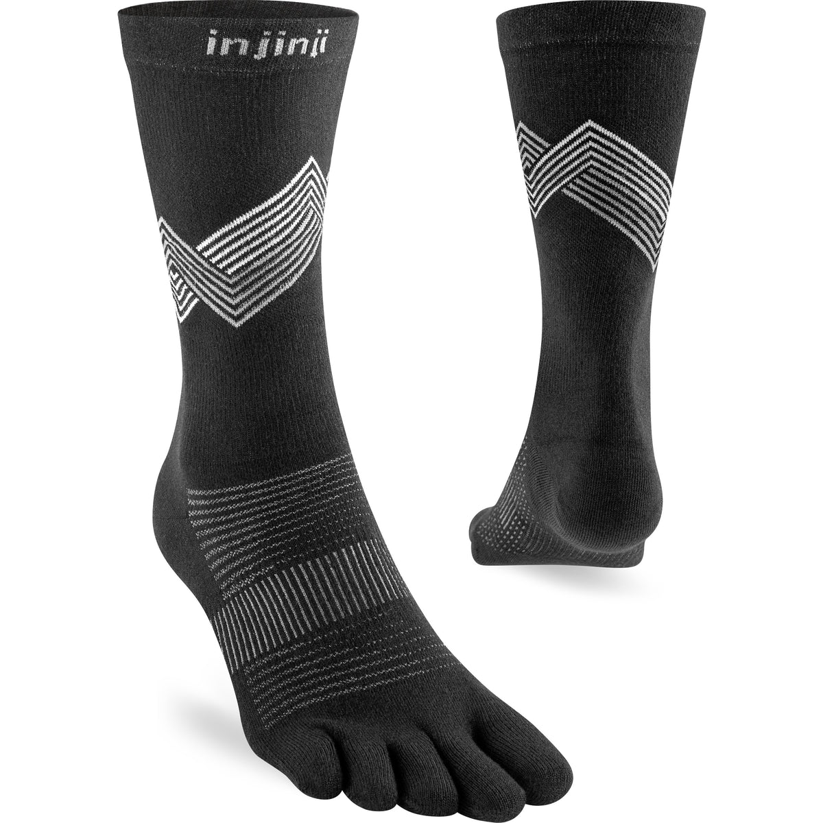 Injinji Run LW Crew - Black