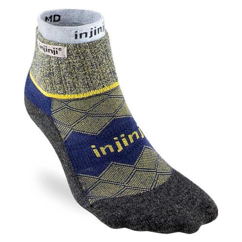 Injinji Women's Liner Runner Mini Crew - Canary