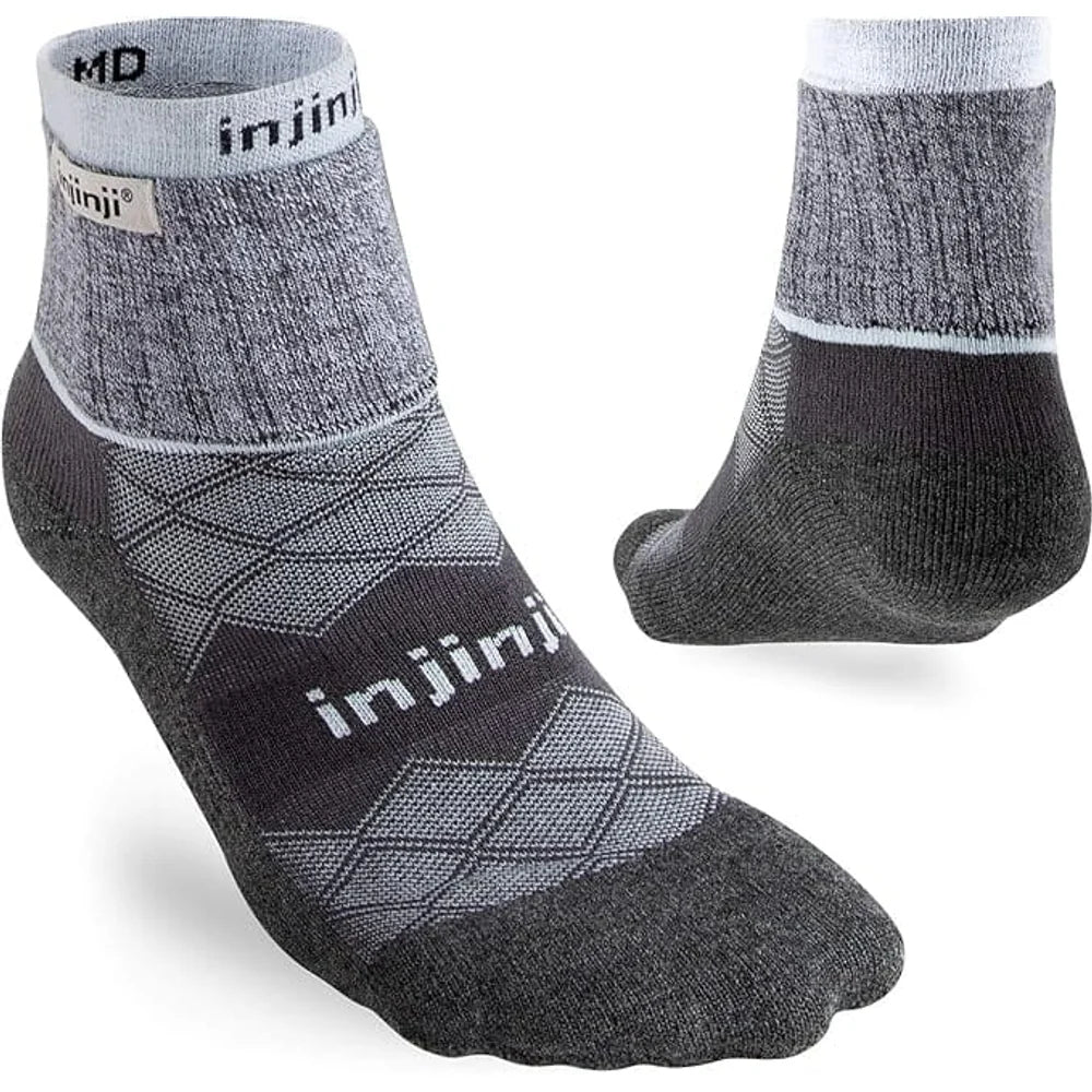 Injinji Women's Liner Runner Mini Crew - Grey
