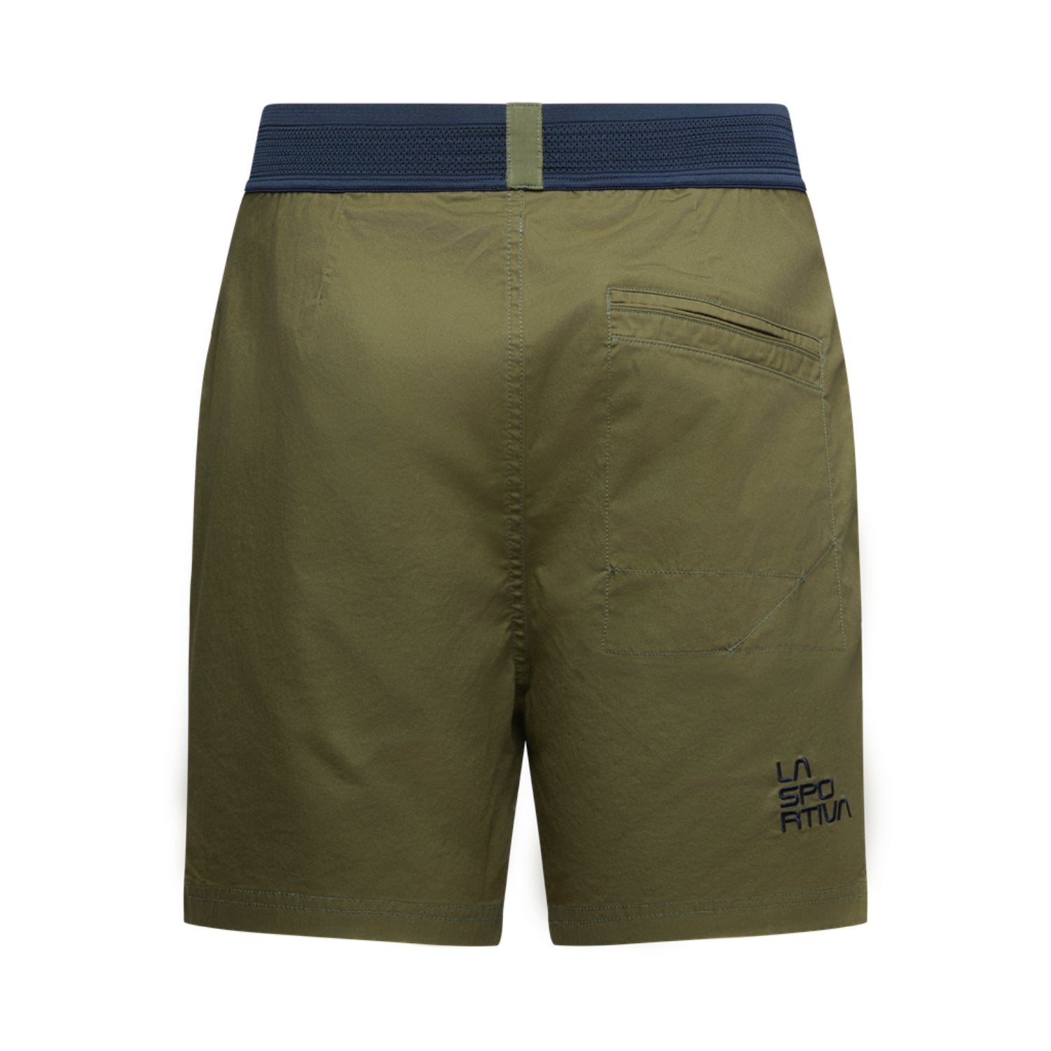 roots shorts in green on a white background