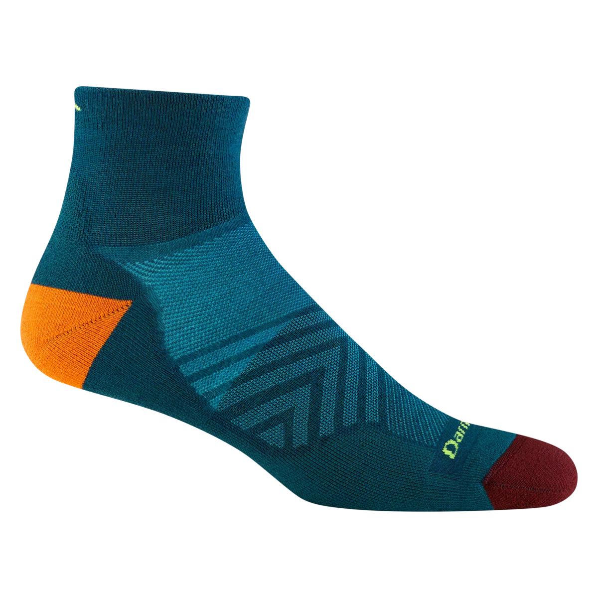 Darn Tough Men's Run Quarter Ultra-Lightweight Running Sock dark in teal