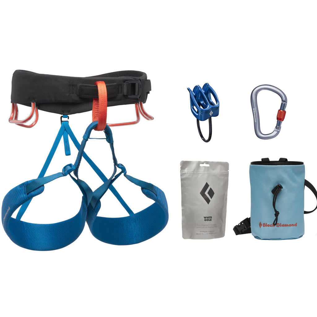 Black Diamond Women's Momentum Package Harness Belay Carabiner Chalk and Bag outlets XS