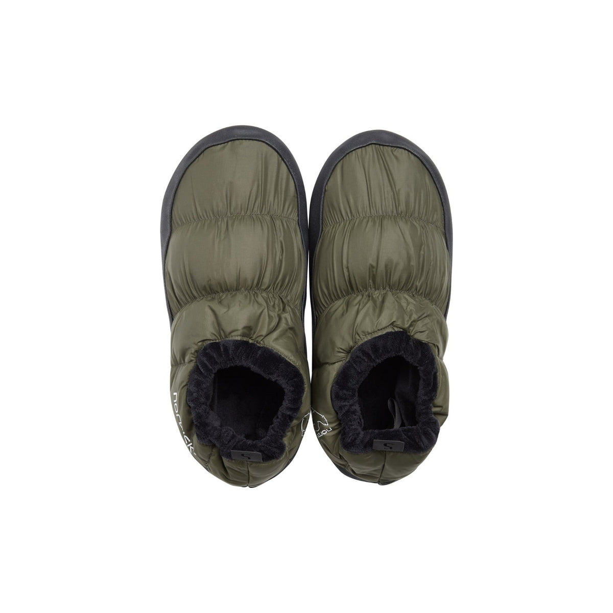 Nordisk Mos Down Slippers dark moss