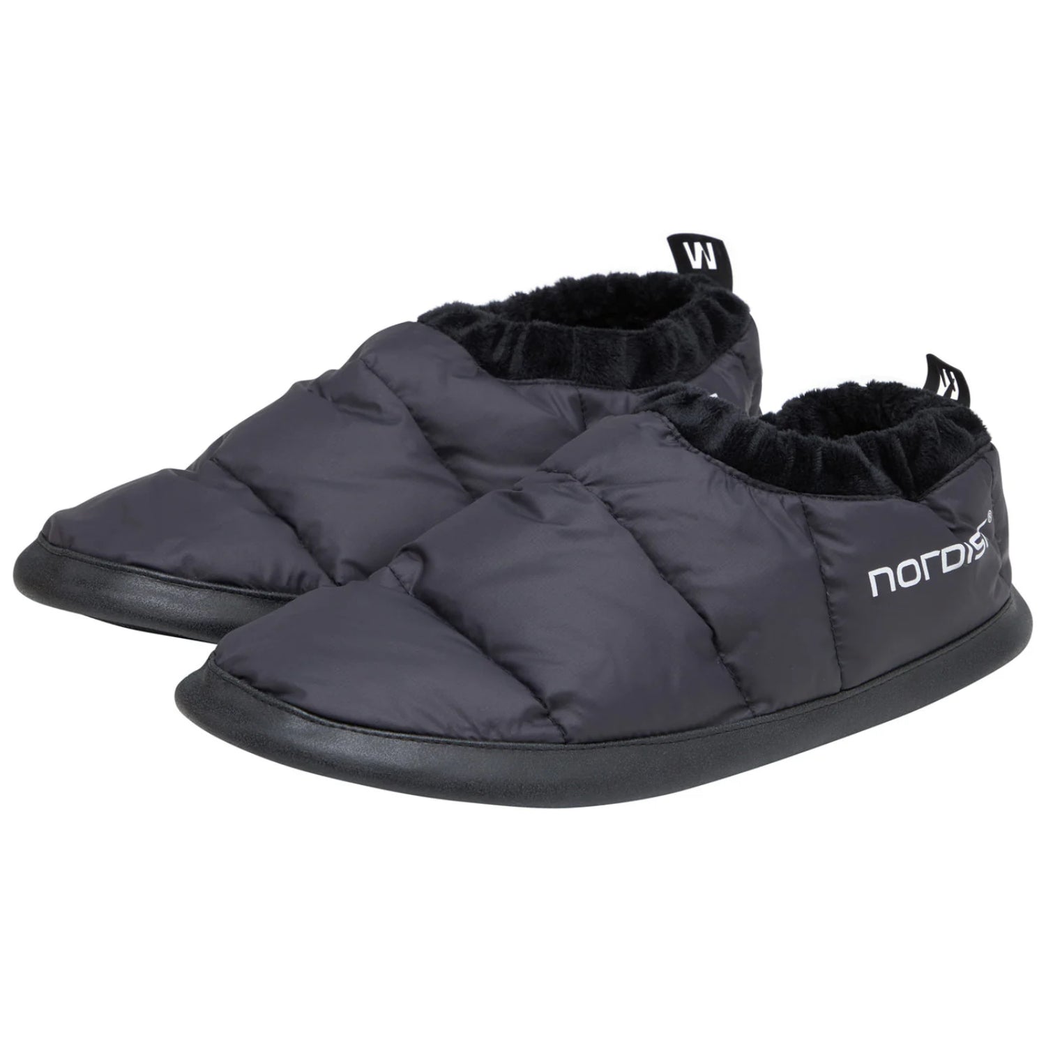 nordisk mos down slippers in black