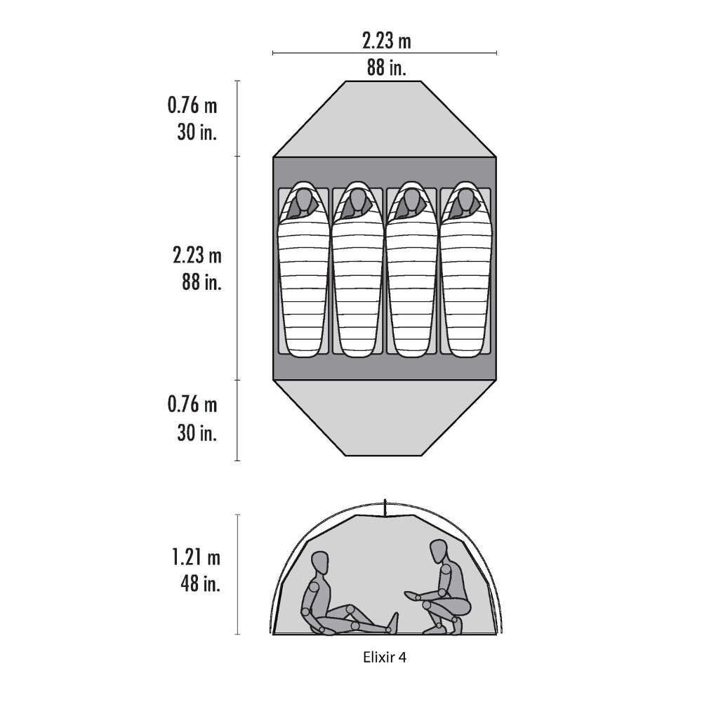 MSR Elixir 4, Footprint