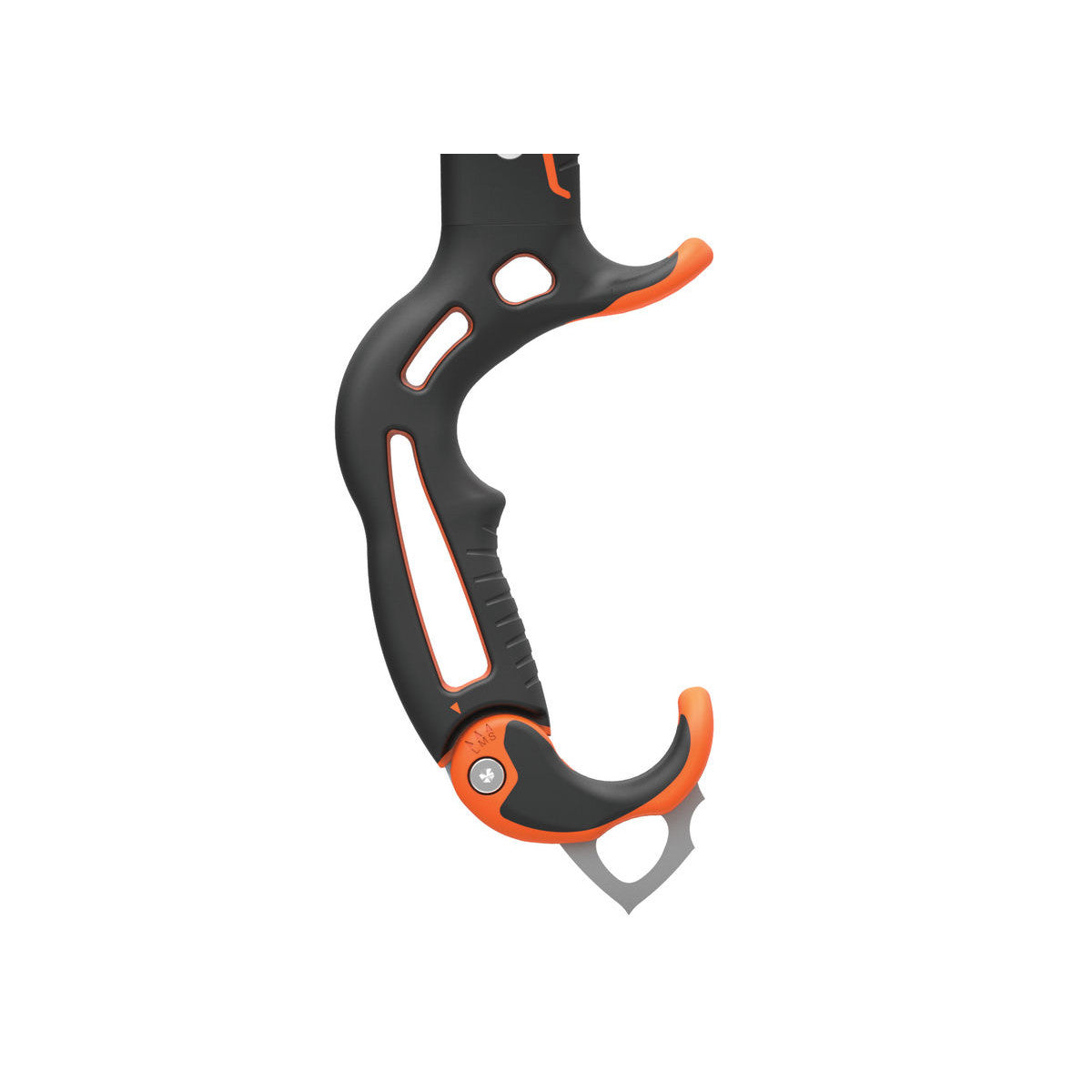 Petzl Nomic Ice Axe, close up showing handle design detail