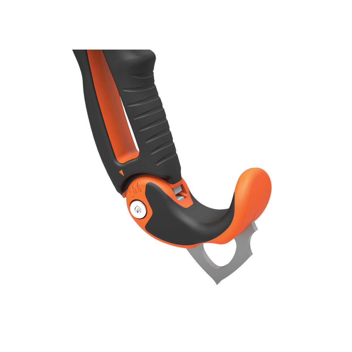 Petzl Nomic Ice Axe, showing design of the lower handle grip