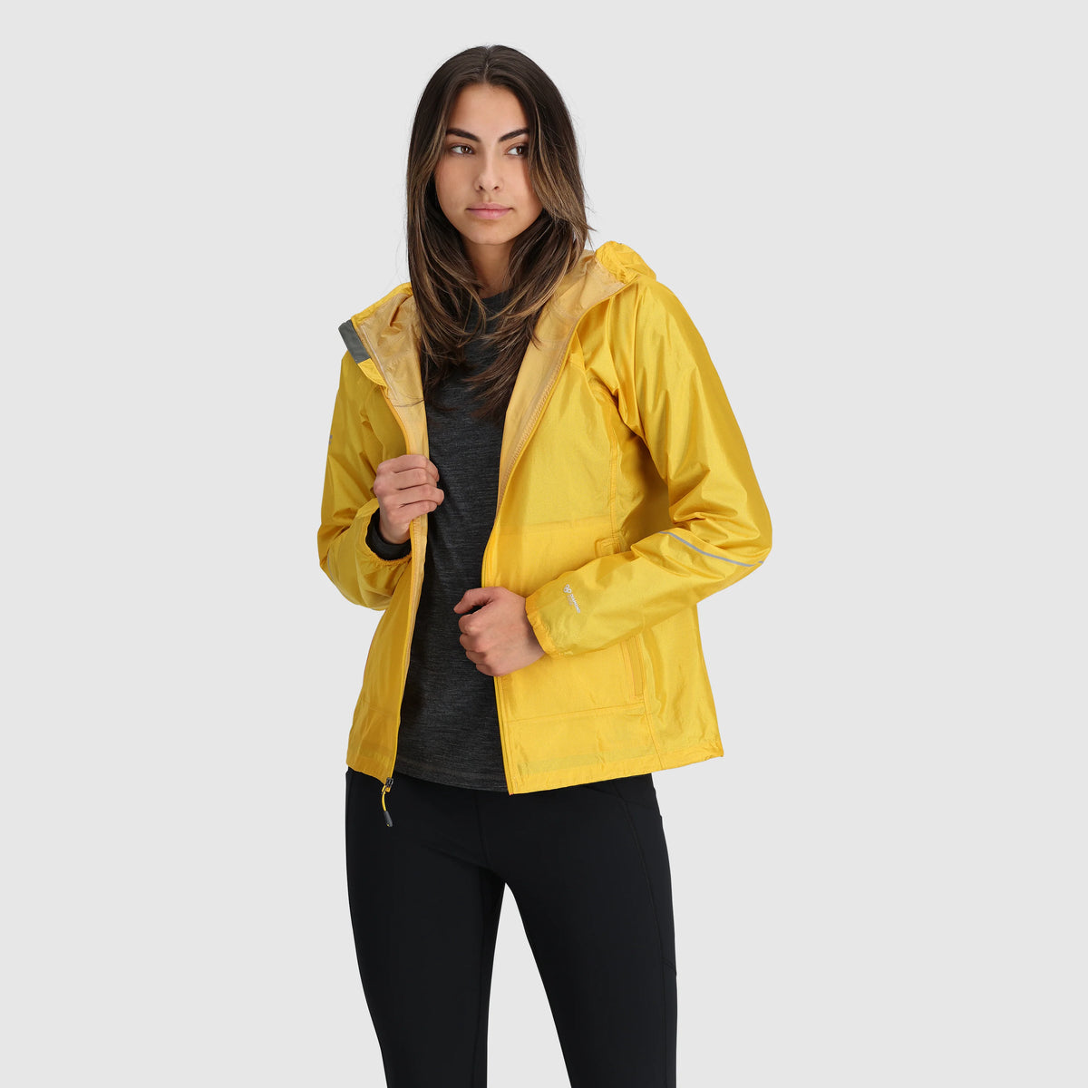 Outdoor Research Women's Helium Rain Jacket  - Size M - Saffron