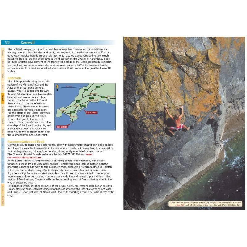 Deep Water guide, inside page examples showing maps and photos