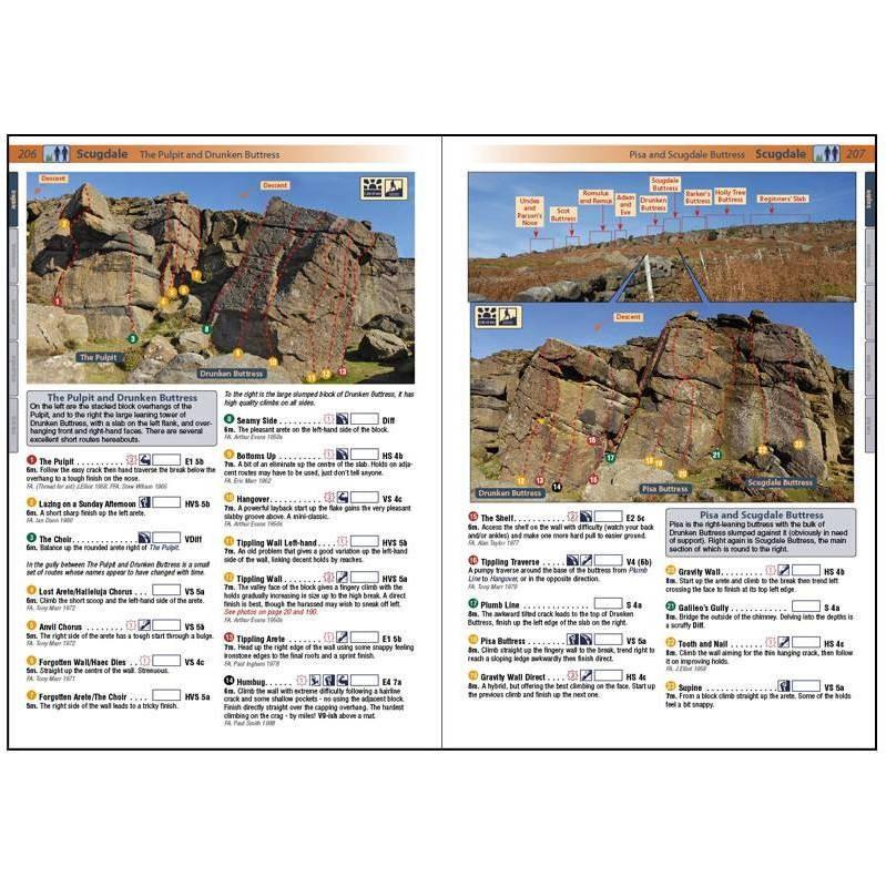 Northern England guide, topo examples and route descriptions