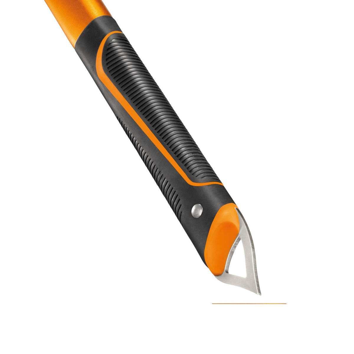 Petzl Summit Evo Ice Axe, close up view of the handle and spike