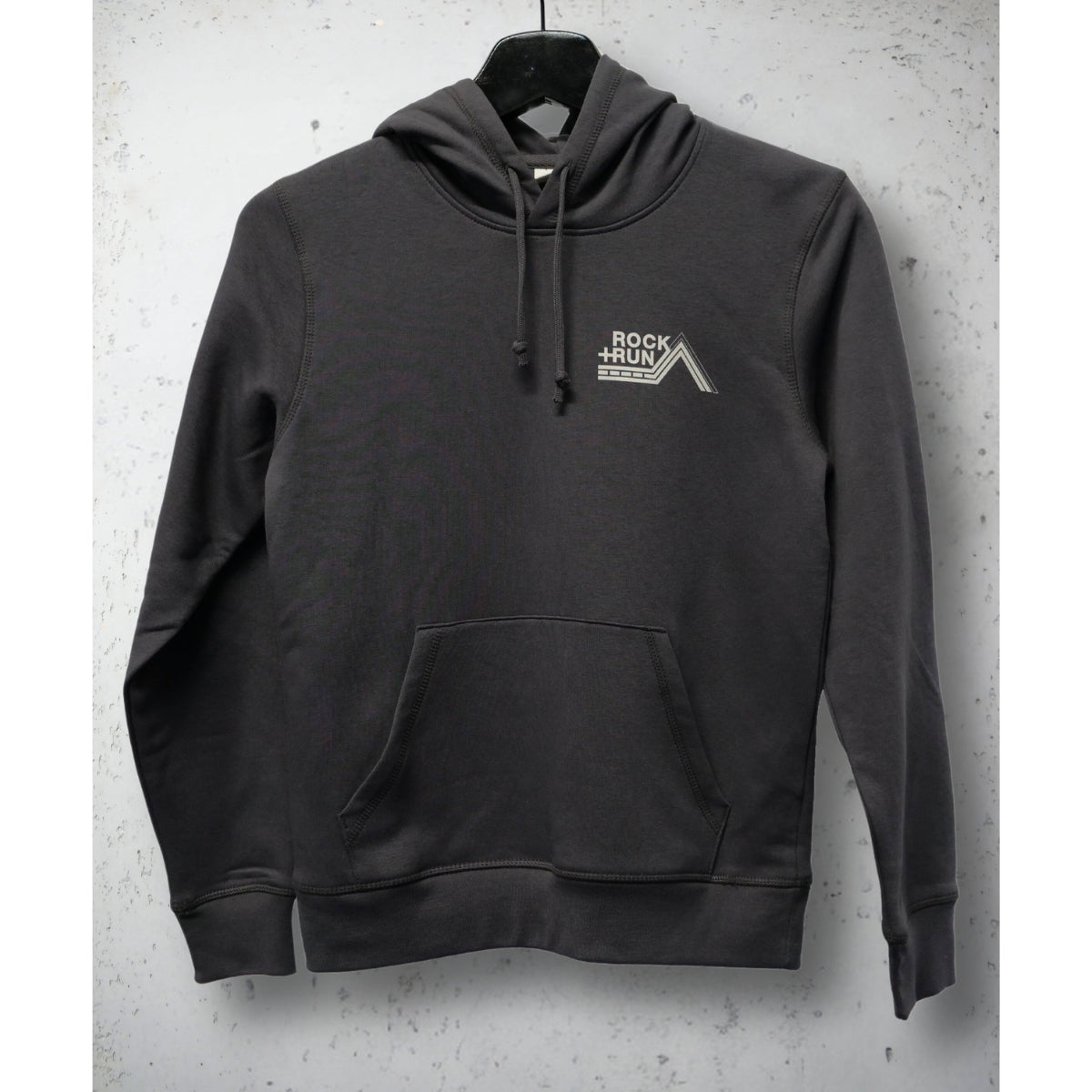 Rock+Run Retro Logo Hoodie Anthracite