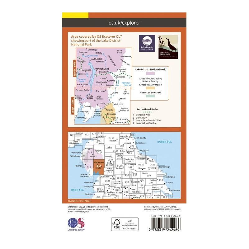 reverse side of the map