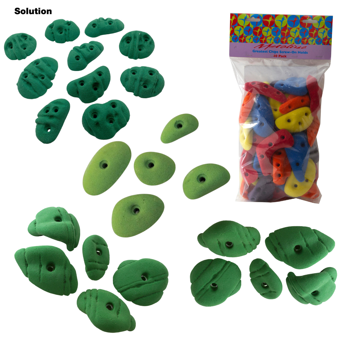 Metolius Solutions Climbing Holds Bundle (Green)