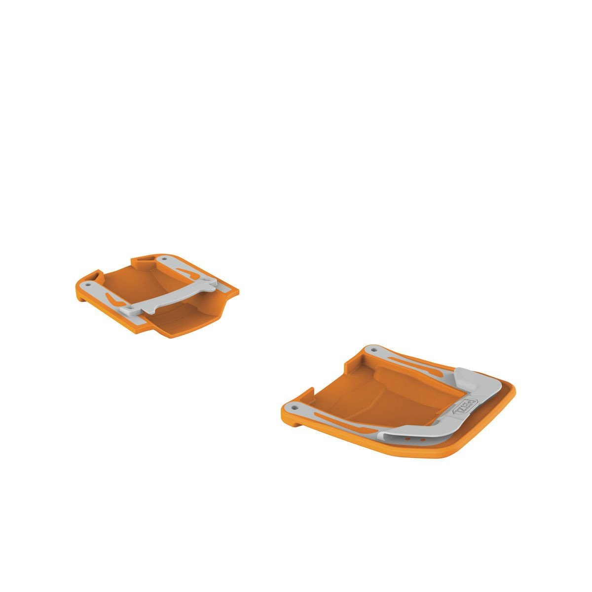 Petzl Irvis Antisnow (AB Plates), shown as a pair in orange colour 