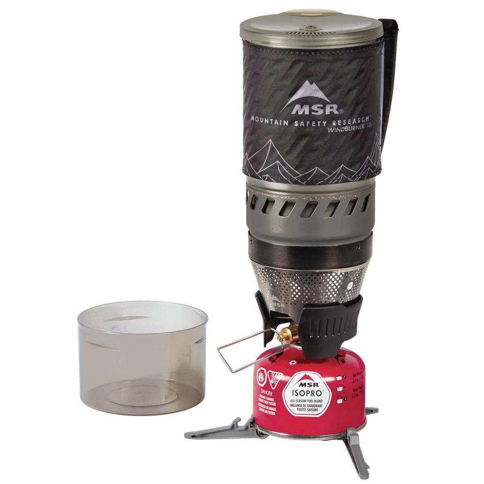 MSR WindBurner 1.0L camping Stove System shown stacked