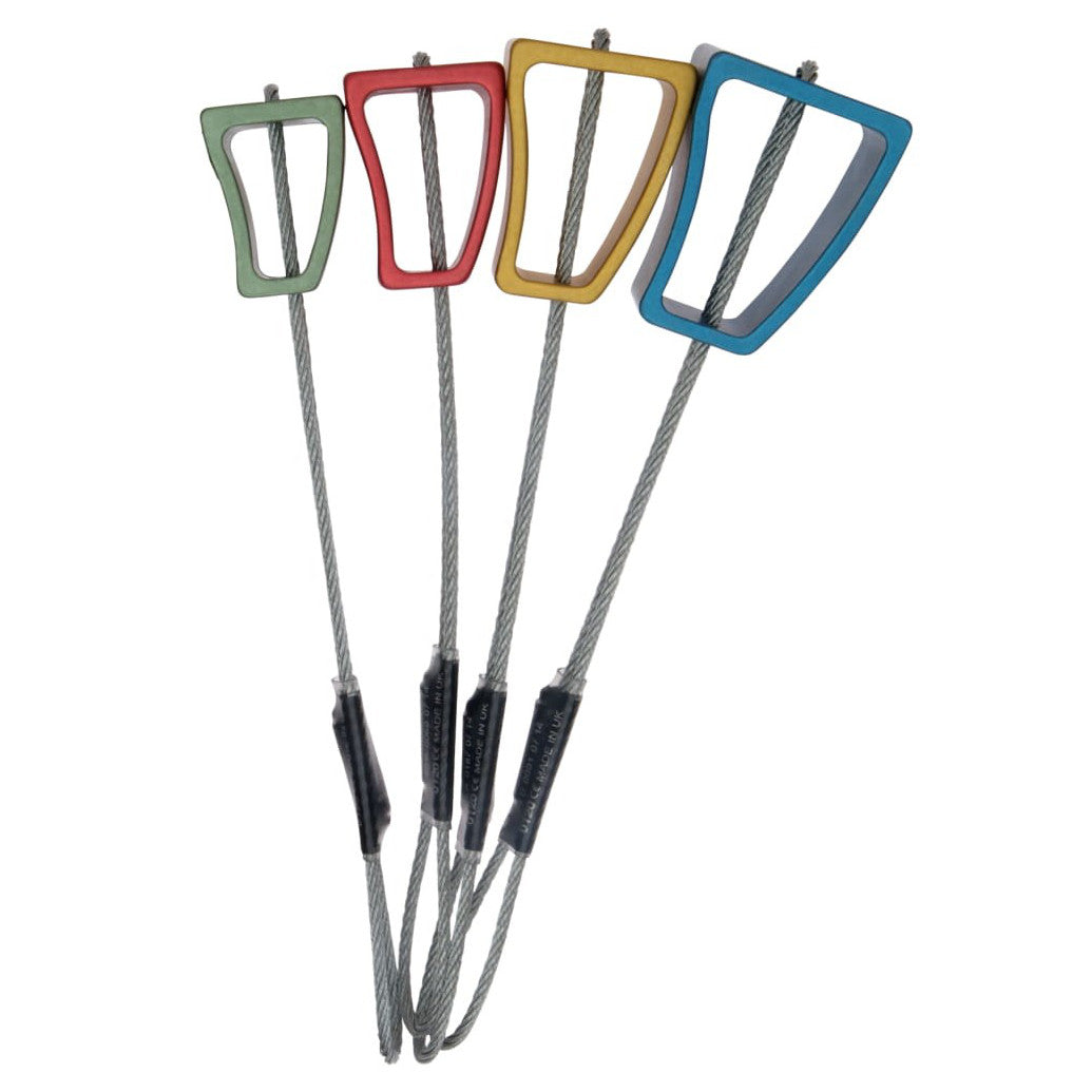 Wild Country Rock Set sizes 11-14, climbing nuts shown side by side