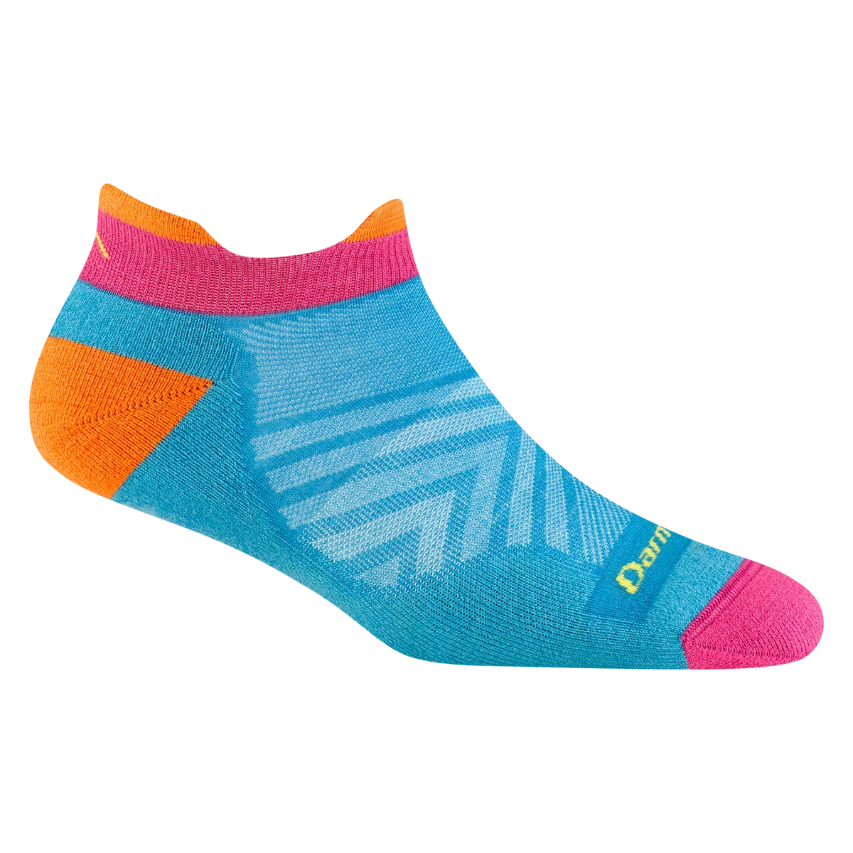 Darn Tough Women's Run No Show Tab Ultra-Lightweight Running Sock in ocean colour