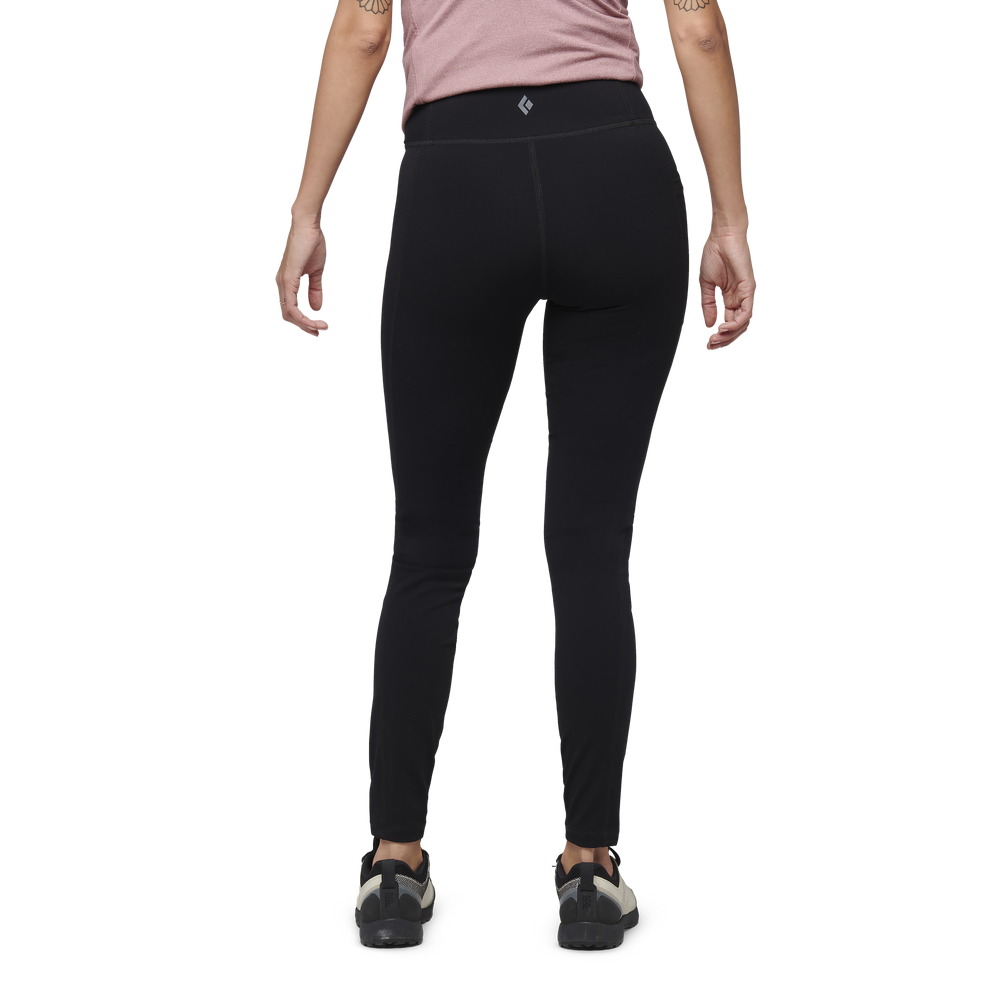 Black Diamond Session Tights Womens in black showing back