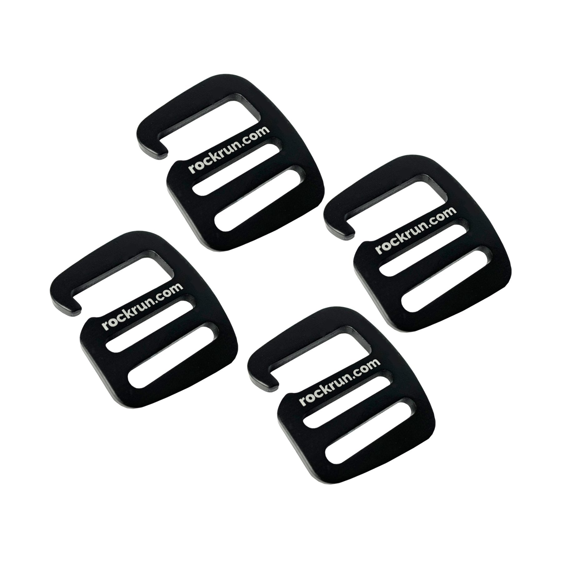 Rock + Run G-Hook 20mm 4 Pack, in black, front on