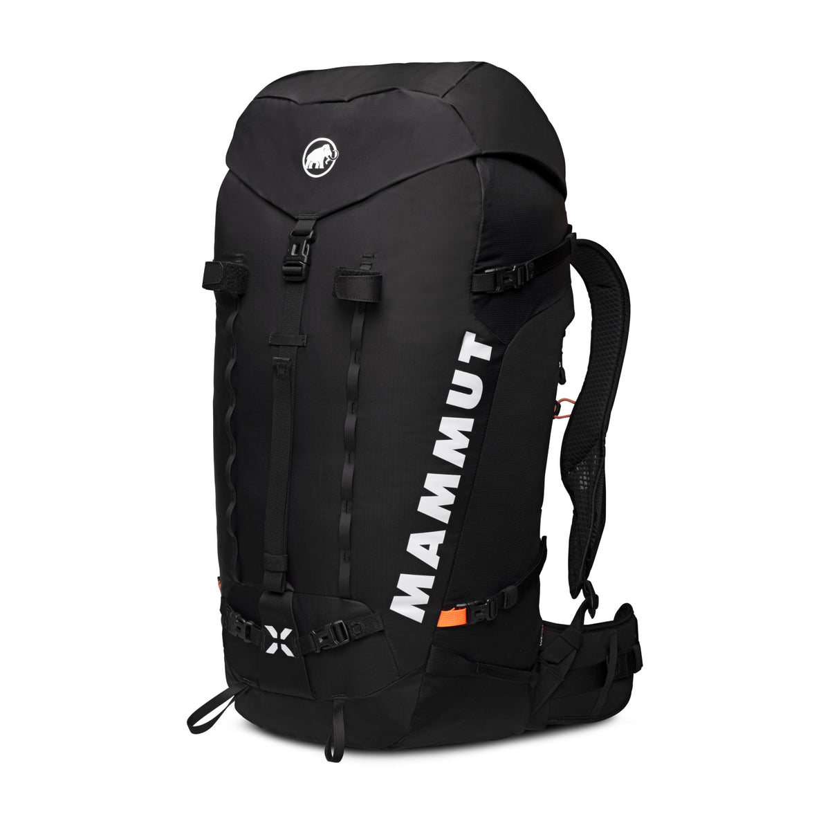Mammut Trion Nordwand 38 black - front view showing attachment straps