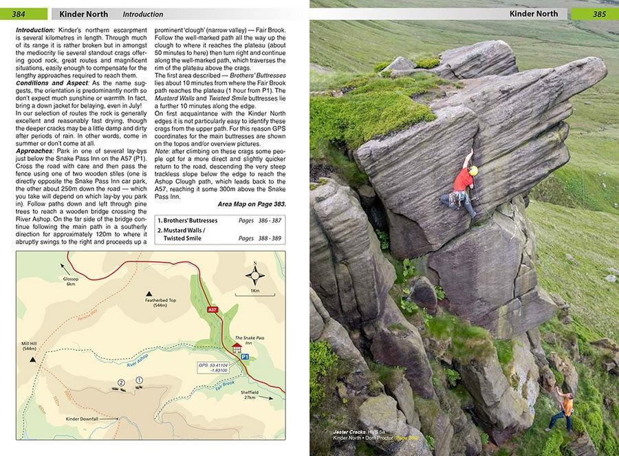 True Grit: Selected Climbs on Peak Grit guide, showing maps and topos