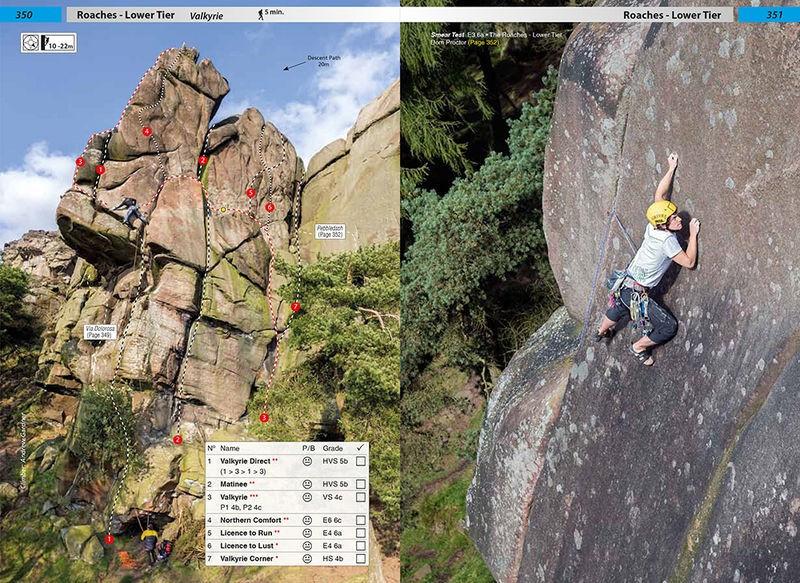 True Grit: Selected Climbs on Peak Grit guide, showing photo-topos