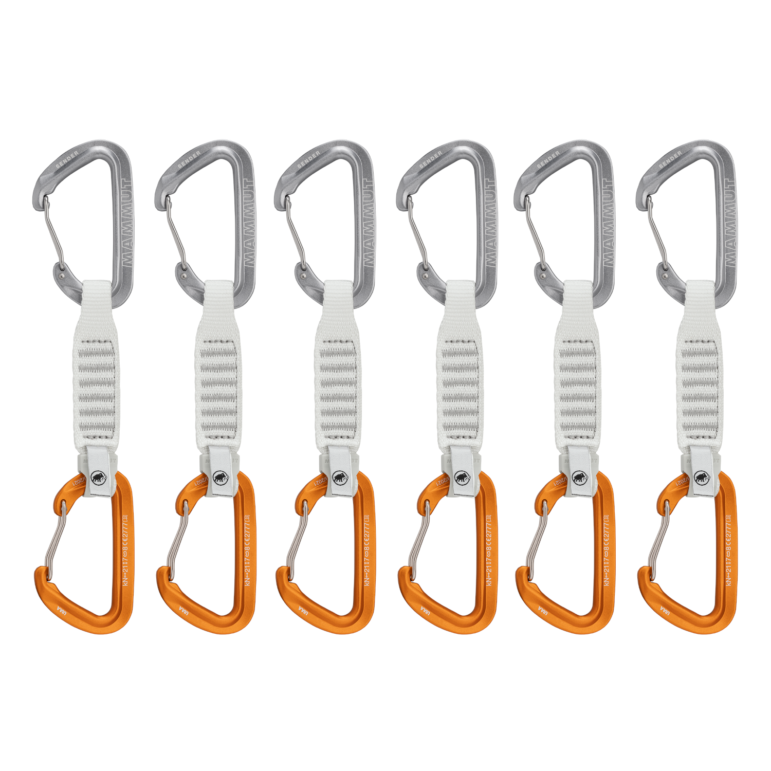 Mammut Sender Wiregate 12cm 6 Pack orange white