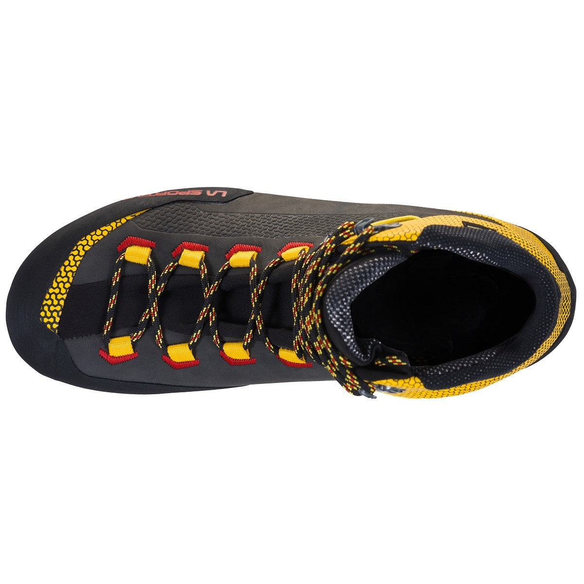 La Sportiva Trango Tech Leather GTX from above showing laces