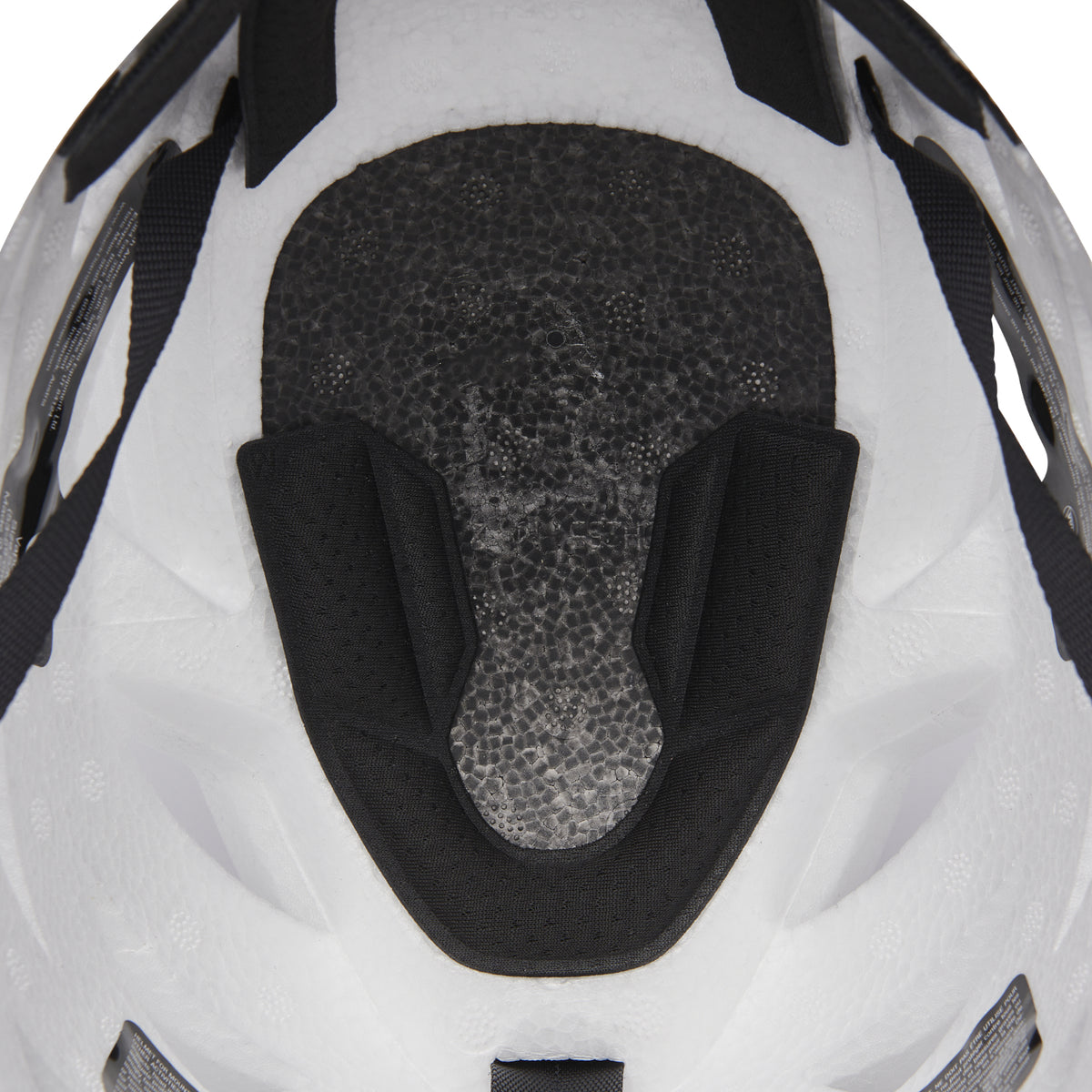 Black Diamond Vapor helmet in white with a black logo helmet padding