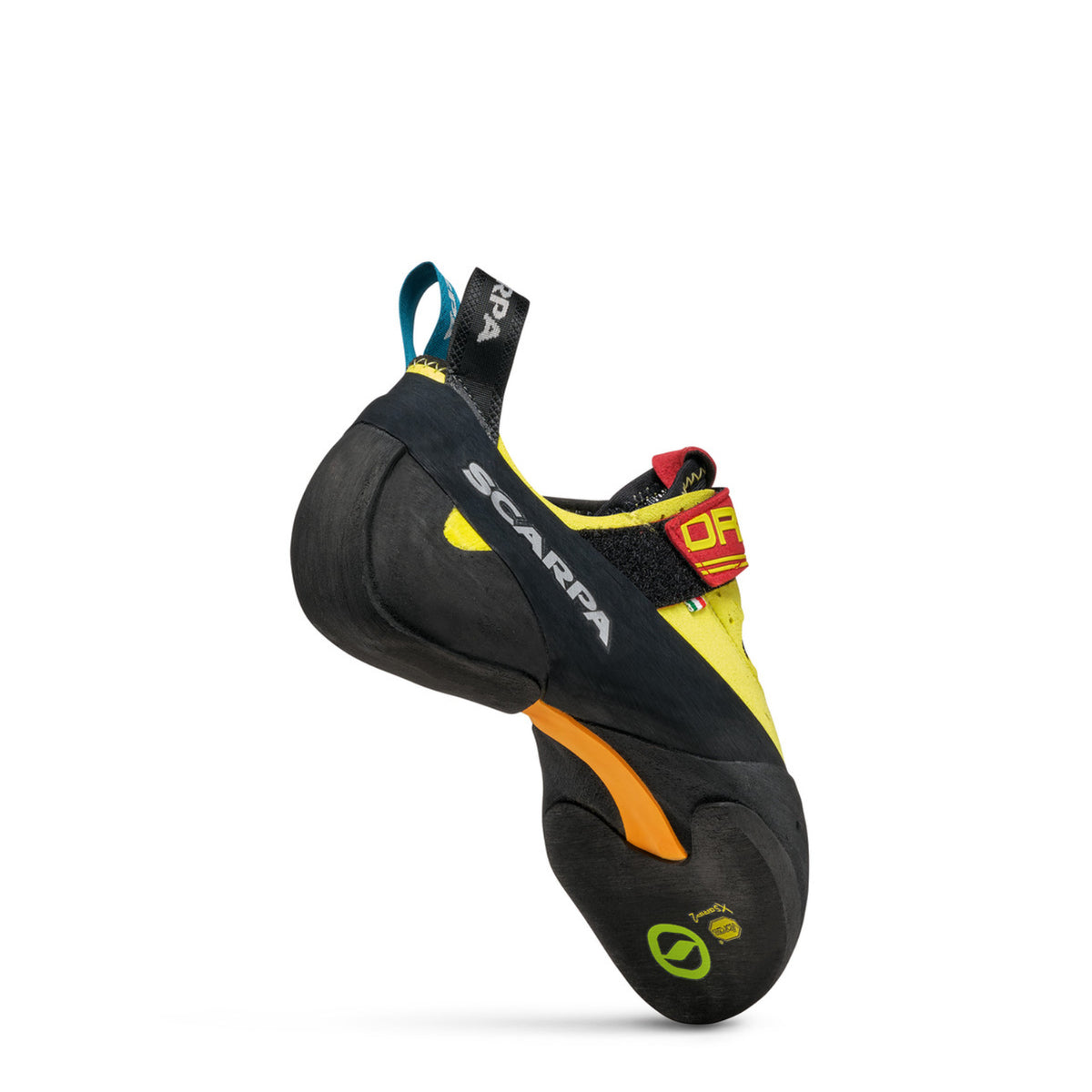 Scarpa Drago climbing shoe, in black and yellow colours