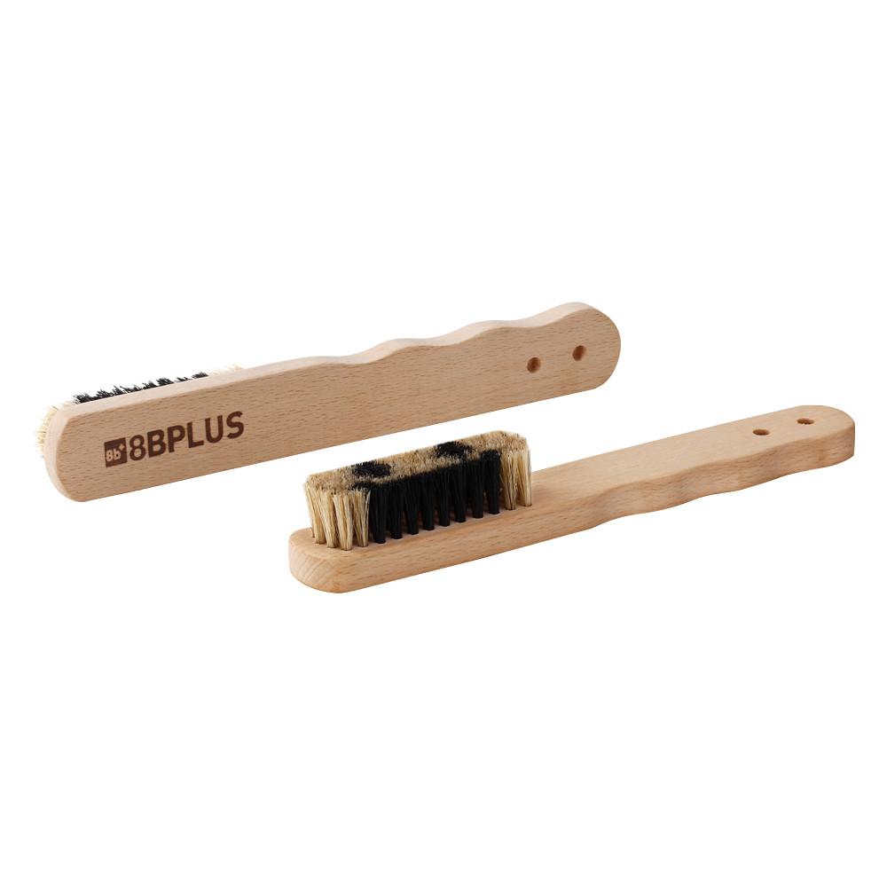 Pair of 8BPlus Wazl Boulder Brushes, one showing reverse and one showing side view